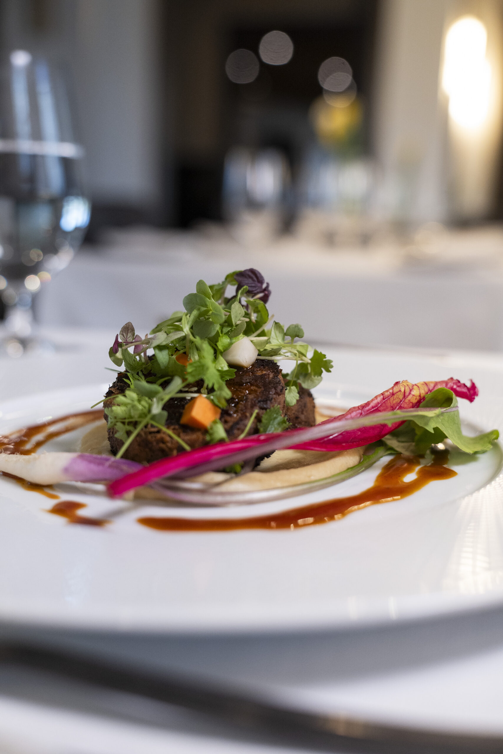 A seasonal tasting-menu course