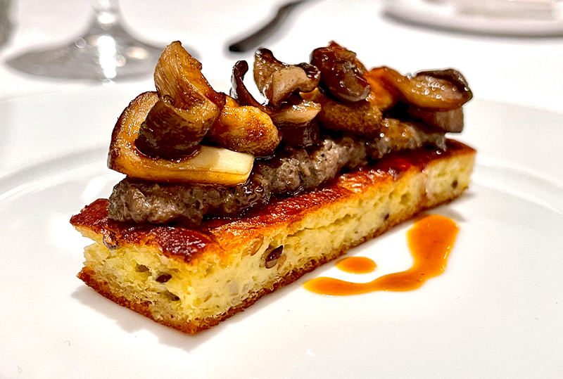 Buckwheat Biscuit, Sauteed Mushrooms
