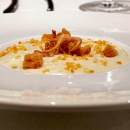 Potato Risotto, Sunchoke Foam